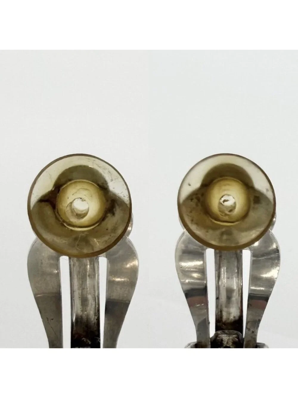 Chanel Earrings Logo Vintage 925 Sterling Silver - Picture 3 of 6